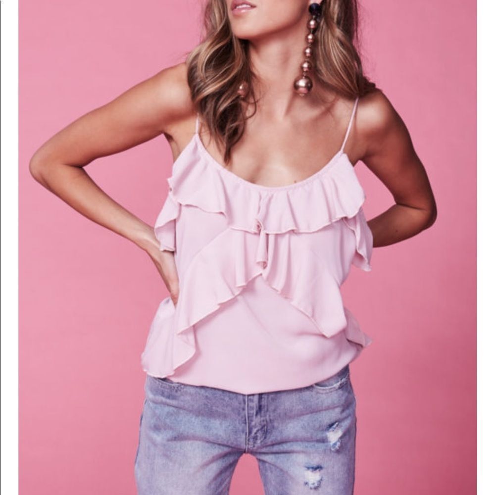 Blush chiffon tank